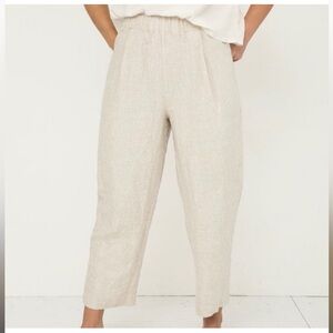 Elizabeth Suzann Andy Trousers Midweight Linen Flax
